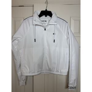 Lacoste Sport Water Resistant Zip Tennis Jacket White Women’s Size 40 (Medium)